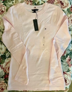 TOMMY HILFIGER Long Sleeve Pullover / Sweater Light Pink Women's or Teens M or L - Picture 1 of 3