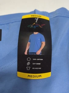 Greg Norman hellblau Hai Tasche T-Shirt Herren Größe Medium neu mit Etikett - Bild 1 von 5
