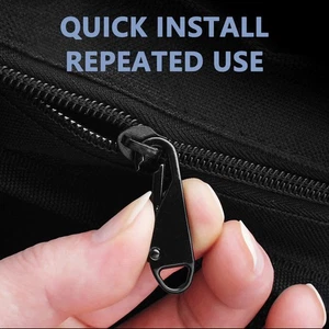 10X Universal Metal Zipper Pull Fixer Slider Puller Zip Head Repair Replacement - Picture 1 of 7