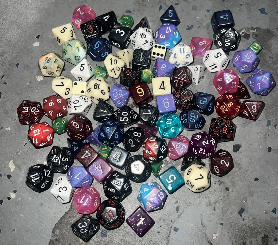 Bulk Lot of 60+ RPG Dice - Image 1 of 1