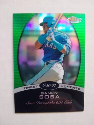 2008 Topps Finest Sammy Sosa #182/199 Finest Moments Green  - Image 1 of 2