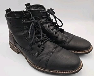 Bull Boxer Warrynt Cap-Toe Boots Men’s US 10 Black Leather Chukka Boots Handmade - Picture 1 of 14