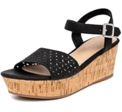 Sandalia Plataforma NAUTICA Talla 8 M Media Cuña Hebilla Fincher 2 Tacones Foto 1 de 4