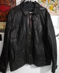 Vtg  Tommy Hilfiger Bomber Jacket Dark brown Sz 2XL distressed - Picture 1 of 10