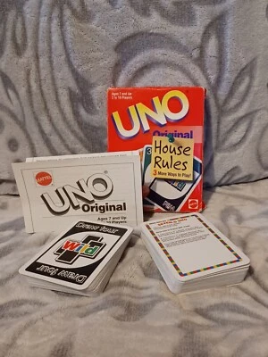 UNO Vintage Family Card Game Original House Rules Edition 3 NEW Ways To Play! - Image 1 of 4