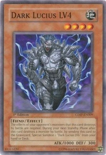 CDIP EN009 1ST ED 3X DARK LUCIUS LV4 COMMON CARDS - Image 1 of 2