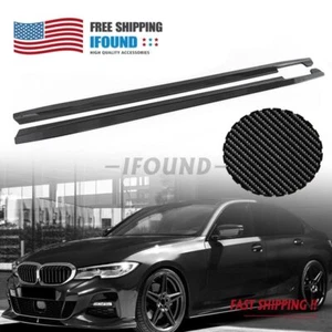 CMST Style Carbon Fiber Side Skirt Extension Panel fits 19-23 BMW G20 330i M340i - Picture 1 of 8