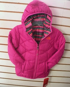 THE NORTH FACE GIRLS REVERSIBLE DOWN MOONDOGGY JACKET- CHB3- A PINK-  XL- NEW - Picture 1 of 1