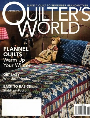 Quilters World Sewing Applique Quilt Blocks Patchwork Patterns Projects Feb 2008 - Image 1 of 4