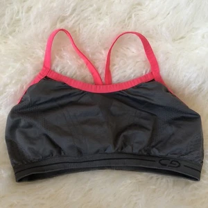 champion womens small sports bra pink and grey no padding - Picture 1 of 5