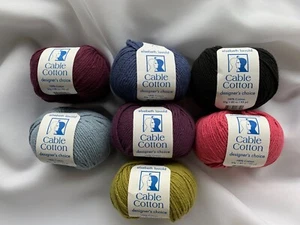 4 Farben Elsebeth Lavold CABLE COTTON Designer's Choice Farben Neu - Bild 1 von 33