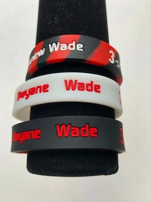DWYANE WADE Silicone Wristband Bracelets for Sports Fans Basketball - Image 1 of 4