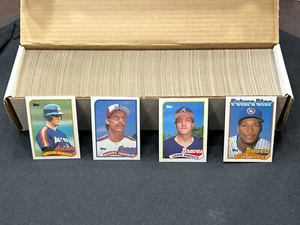 1989 Topps Baseball Complete Set (1-792) Biggio/Johnson/Smoltz/Sheffield RC's - Picture 1 of 9