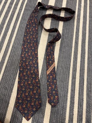 Hecho en Italia Salvatore Ferragamo 100% Seda Corbata Fondo Azul Conejito para Correr Foto 1 de 4