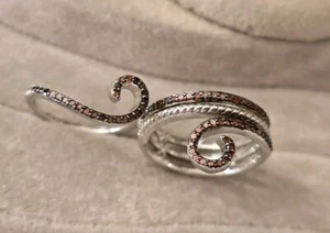 Chuck Clemency NYCII Sterling silver Red Diamond treasures double finger Ring  - Picture 1 of 19