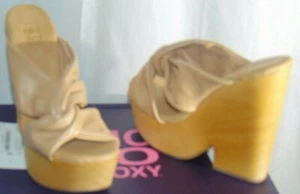 Size 8m Mojo Moxy Mally Beige Women Platform Sandals - Picture 1 of 4