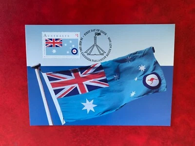 AUSTRALIA 1991 MAXI CARD FLAGS ROYAL AUSTRALIAN AIR FORCE ENSIGN - Image 1 of 2