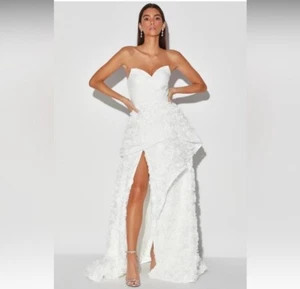 Bariano AUS La Vie En Rose Gown by Bariano Wedding Dress -Sweetheart Size 2 Slit - Picture 1 of 15