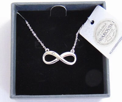 NUEVO EN CAJA NIC y SYD Collar Colgante Infinito Plateado Cristal de Swarovski Foto 1 de 4