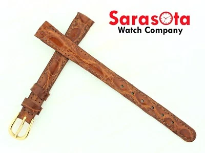 deBeer Genuine Crocodile Turned Edge 10/8mm Watch Band Honey Color Regular  - Image 1 of 3