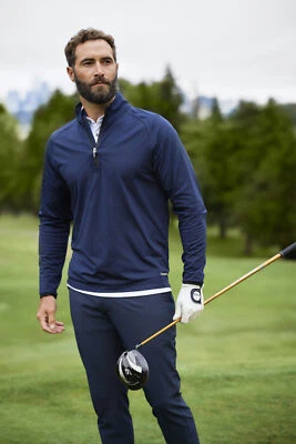 Cutter & Buck Adapt Mens Quarter Zip Sweatshirt | Navy or Black | S-4XL - Image 1 of 4