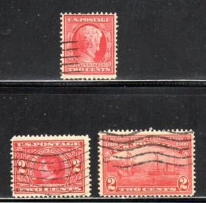 SELLOS DE EE. UU. #367, 370, 372 --- (3) CONMEMORATIVOS -- 1909 -- USADOS - Imagen 1 de 3