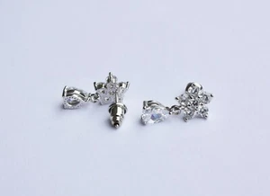 GA14WW Pendientes Pendientes Circonia Criollos Perlas Joyería Pendientes - Imagen 1 de 1