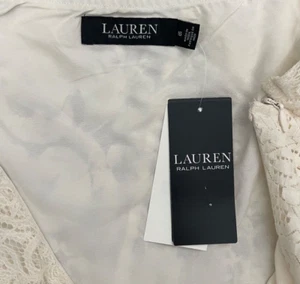 Lauren Ralph Lauren Lace Skirt Womens 16 White Lined Western Coastal Cowgirl - Picture 1 of 4