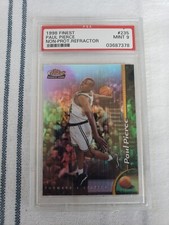 1998-99 Topps Finest Paul Pierce Double Sided Refractor RC Card PSA 9 Mint
