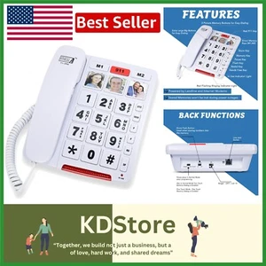 Senior-Friendly FC-2804 Big Button Phone | 3 Picture Keys & 40dB Amplification - Photo 1/10