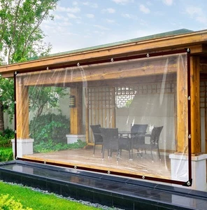 Clear Tarps Heavy Duty Waterproof 6x8 FT - Greenhouse Plastic Tarp Sheeting P... - Picture 1 of 8