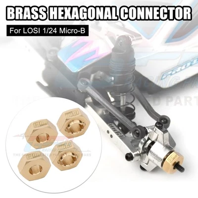 Hexagonales de rueda de latón GPM para buggy LOSI 1/24 Micro-B LOS00007 Foto 1 de 4