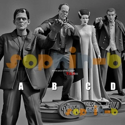 Frankenstein Bride Dracula Resin Model Kit Unpainted 3d Print GK Statue Figure - Image 1 of 4