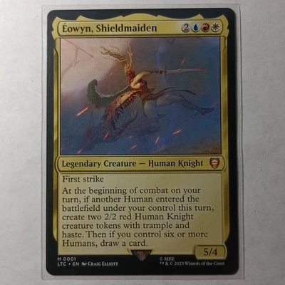 Eowyn, Shieldmaiden 0001 Mythic Lord of the Rings Commander MTG NM - Image 1 of 2