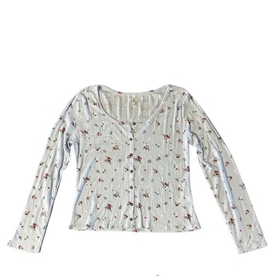 Top acanalado manga larga Mudd para mujer grande Y2K cuerpo abrazando hada caprichosa Foto 1 de 4