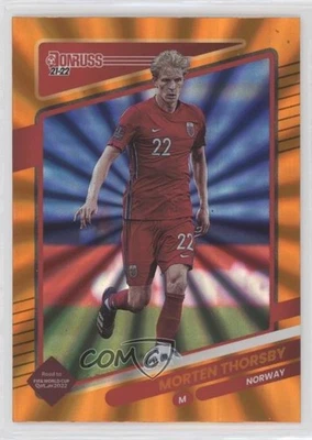 2021-22 Panini Donruss Road to Qatar Holo Orange Laser Morten Thorsby #105 - Image 1 of 2
