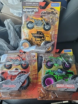 Комплект из 3 Monster jam 1:64 эксклюзивный набор с грязи велосипед - Изображение 1 из 4