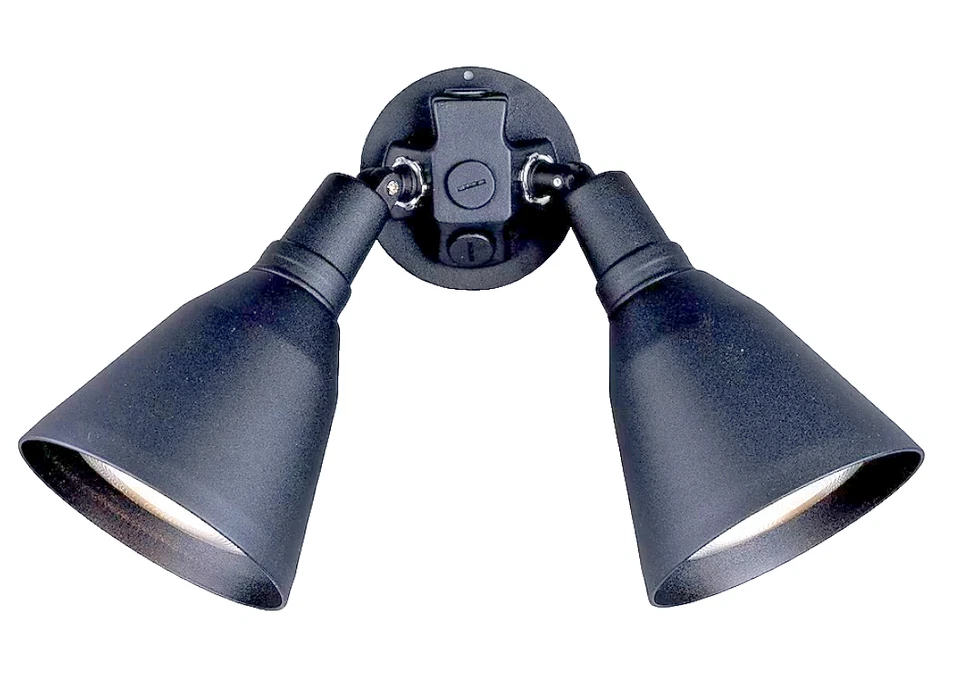 ​Progress Lighting P5203-31 2-Light Swivel Black Flood Light Outdoor Wall Light - Image 1 of 2