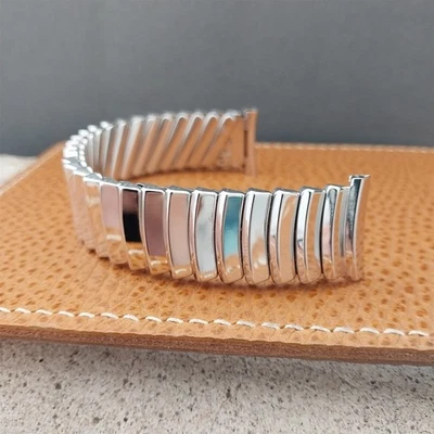 Correa de reloj vintage JB Champion EE. UU. de los años 50 llena de oro blanco de 12 k sin usar Foto 1 de 4