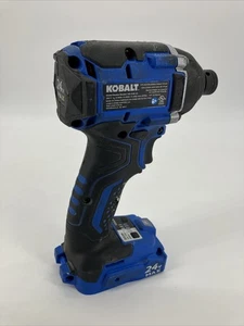 Nuevo atornillador de impacto Kobalt KID-124B-03 24V sin escobillas 1/4" - herramienta desnuda probada - Imagen 1 de 7