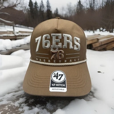 Gorra de golf Philadelphia 76ers marca 47 enganche acorde camel marrón Snapback H112 Foto 1 de 4