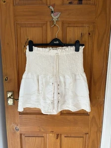 cream embroidered zara skirt size small perfect condition - Picture 1 of 4