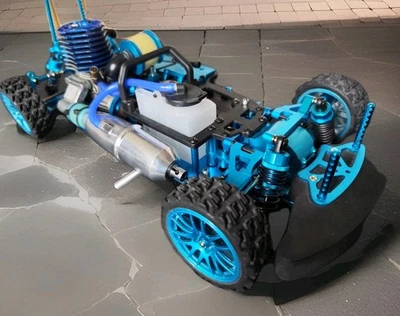 1/10 Rc Nitro Car  Full Metal New ! Hsp Himoto Ecc .  + Nitro Motor Automodello  - Immagine 1 di 4