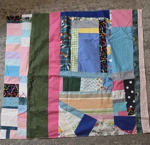 Trapunta colorata originale patchwork fatta a mano coperta bambino nuova 31 x 34 1/2 (B2) - Foto 1 di 2