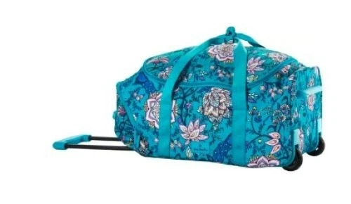 Nuevo con etiquetas Vera Bradley Pavo Real Jardín Aligerado Ruedas Bolsa de Lona Equipaje Foto 1 de 4