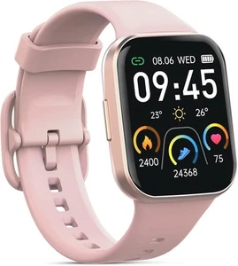 Jugeman Q23 Smartwatch Donna Rosa Orologio Fitness 1.69'' HD 25 Sportivo IP68 - Zdjęcie 1 z 6