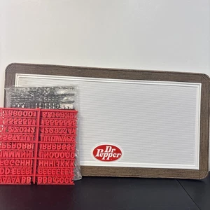 1980s Dr Pepper 42x22 Plastic Menu Board Sign w/ NOS Letters & Numbers #297 - Picture 1 of 21