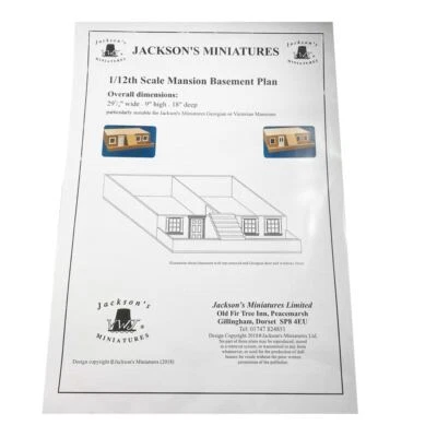 MELODY JANE DOLLS HOUSES Puppenstubenpläne selber bauen 1:12 viktorianisches Herrenhaus Keller