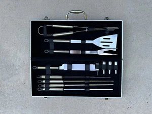 BBQ Grill Tool Set - Black/Metal (Set 0f 12) - Picture 1 of 10