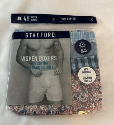 Pack de 4 boxers Stafford para hombre pequeños Foto 1 de 2